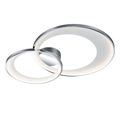 Króm fém plafon lámpa, Kendi, 36 W, 3000 K LED