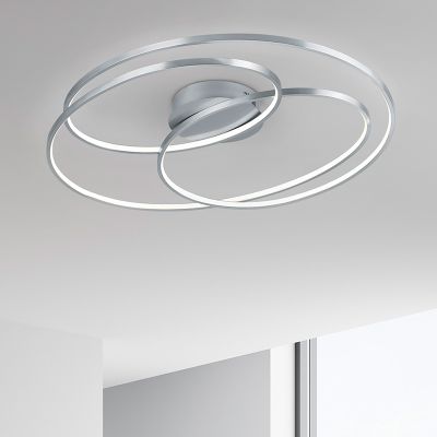 Nikkel fém plafon lámpa, Sabra, 38 W, 3000 K LED