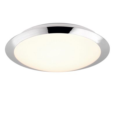 Króm műanyag fürdőszoba mennyezeti lámpa, Ronan, 12 W, 3000 K LED, IP44