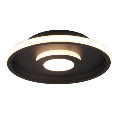 Fekete fém fürdőszoba mennyezeti lámpa, Kayla, 28 W, 3000 K LED, IP44