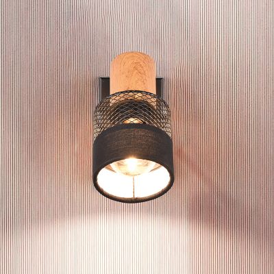 Fekete fém fali spot lámpa, Solmaz