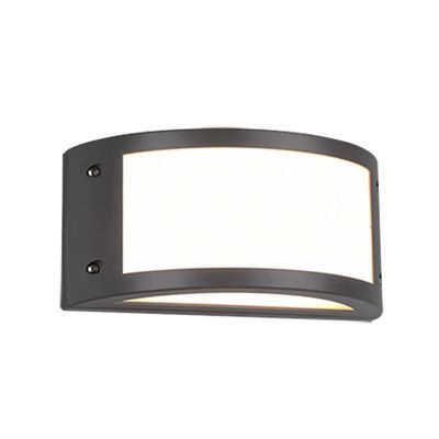 Antracit műanyag kültéri lámpa, Ivo, 12 W, 3000 K LED, IP54