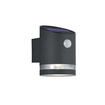 Antracit fém mozgásérzékelős kültéri fali lámpa, Suzan, 3 W, 3000 K LED, IP44