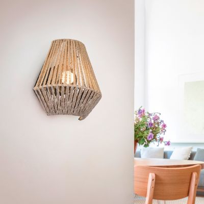 Papír újratölthető fali lámpa barna, Isaura, 1,5 W, 3000 K LED, 3 fokozatban szabályozható