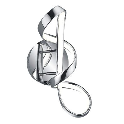 Króm fém fali lámpa, Renso, 18 W, 4000 K LED, 3 fokozatban szabályozható