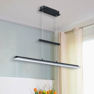 Fekete fém függőlámpa, Port, 18 W, melegtől hidegig állítható fehér LED