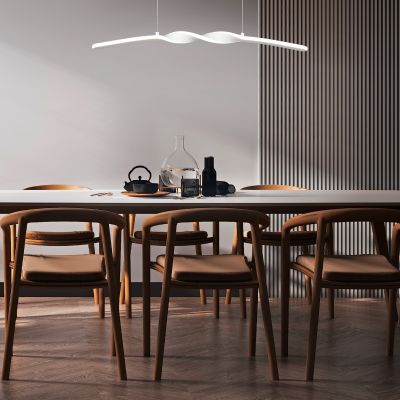 Fehér fém függőlámpa, Quirinus, 18 W, 4000 K LED