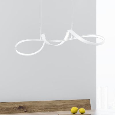 Fehér fém függőlámpa, Renso, 37 W, 4000 K LED, 3 fokozatban szabályozható
