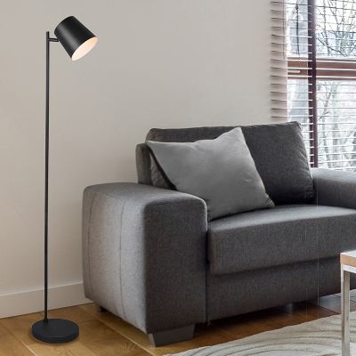 Fekete fém állólámpa, Suraya, 4,5 W, 3000 K LED, kosketushimmentimellä