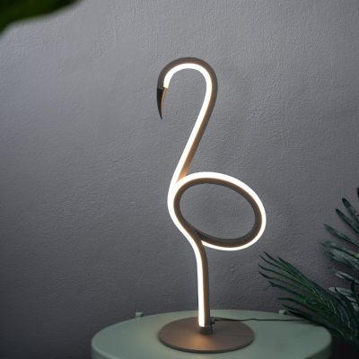 Fekete fém asztali lámpa, Puk, 6 W, 3000 K LED, kapcsolóval