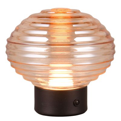 Fekete fém újratölthető asztali lámpa, Walid, 2 W, 3000 K LED, kosketushimmentimellä