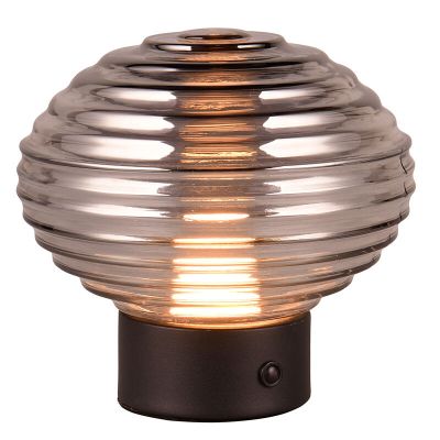 Fekete fém újratölthető asztali lámpa, Walid, 2 W, 3000 K LED, kosketushimmentimellä