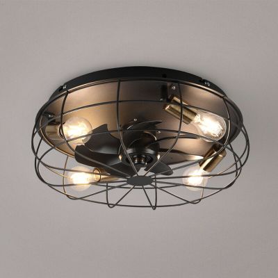 Fekete mennyezeti ventilátor modern, Roberto, távirányítóval