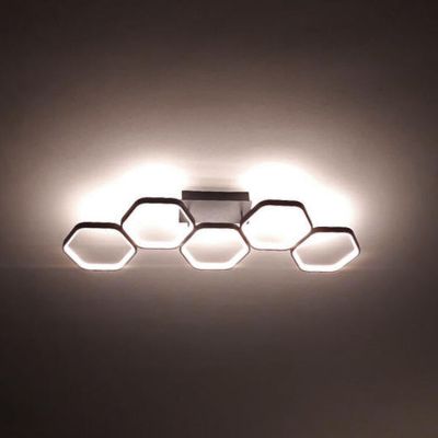 Antracit fém plafon lámpa, Shaka, 24 W, 3000 K LED