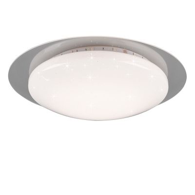 Fehér műanyag plafon lámpa, Suzy, 13 W, RGBW LED, távirányítóval