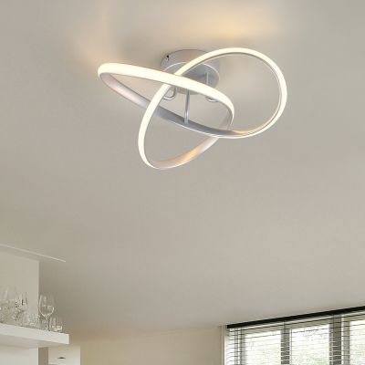 Ezüst fém mennyezeti lámpa, Suat, 15 W, 3000 K LED