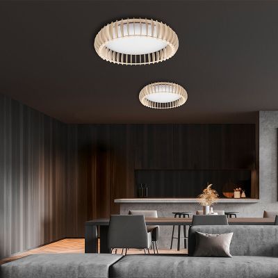 Fehér műanyag plafon lámpa, Bilge, 38 W, melegtől hidegig állítható fehér LED, távirányítóval