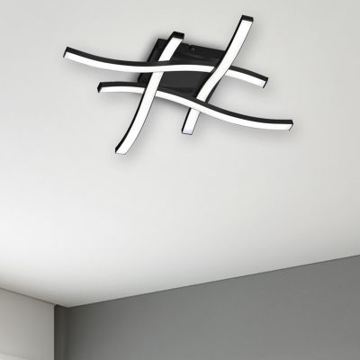 Fekete fém plafon lámpa, Go, 5 W, 3000 K LED