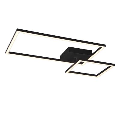 Fekete fém plafon lámpa, Binc, 25 W, 3000 K LED