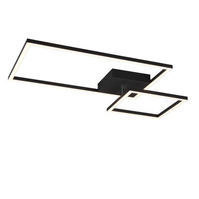Fekete fém plafon lámpa, Binc, 25 W, 4000 K LED, 3 fokozatban szabályozható