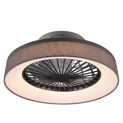Szürke mennyezeti ventilátor modern, Chante, 30W, melegfehértől hidegfehérig állítható LED, távirányítóval