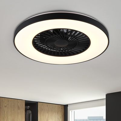 Fekete mennyezeti ventilátor modern, Maurits, 40W, meleg fehértől hideg fehérig állítható LED, távirányítóval