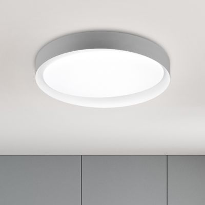 Szürke műanyag plafon lámpa, Joas, 24 W, melegtől hidegig állítható fehér LED, távirányítóval