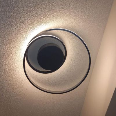 Taupe fém plafon lámpa, Sassandra, 22 W, 3000 K LED, 3 fokozatban szabályozható