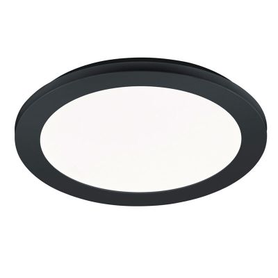 Fekete műanyag fürdőszoba mennyezeti lámpa, Gistrup, 15 W, 3000 K LED, IP44
