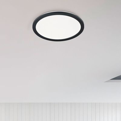 Fekete műanyag fürdőszoba mennyezeti lámpa, Gistrup, 24 W, 3000 K LED, IP44