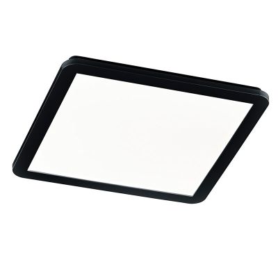 Fekete műanyag fürdőszoba mennyezeti lámpa, Gistrup, 24 W, 3000 K LED, IP44