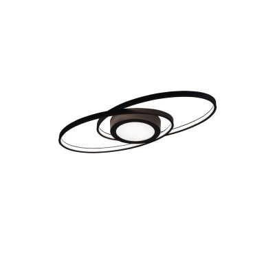 Antracit fém plafon lámpa, Sarama, 27 W, 3000 K LED