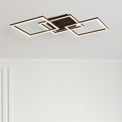Fekete fém plafon lámpa, Margaux, 31 W, 3000 K LED