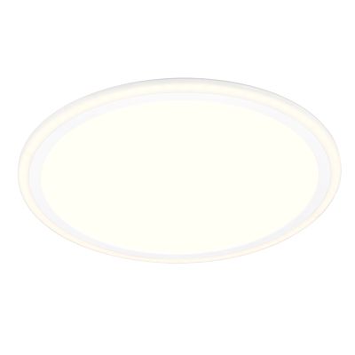 Fehér műanyag plafon lámpa, Omaima, 17 W, 3000 K LED