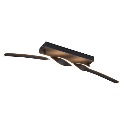 Fekete fém mennyezeti lámpa, Quirinus, 18 W, 4000 K LED