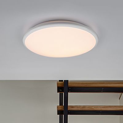 Fehér műanyag plafon lámpa, Celine, 20 W, 4000 K LED, 3 fokozatban szabályozható