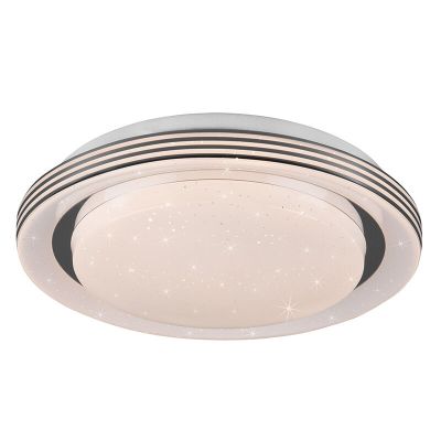 Fehér műanyag plafon lámpa, Alpha, 10,5 W, melegtől hidegig állítható fehér LED, távirányítóval