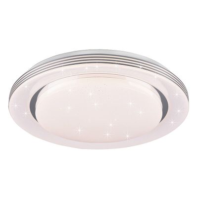Fehér műanyag plafon lámpa, Alpha, 22,5 W, melegtől hidegig állítható fehér LED, távirányítóval
