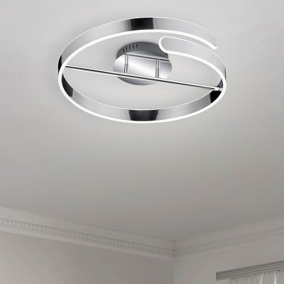 Króm fém plafon lámpa, Resy, 37 W, 4000 K LED, 3 fokozatban szabályozható