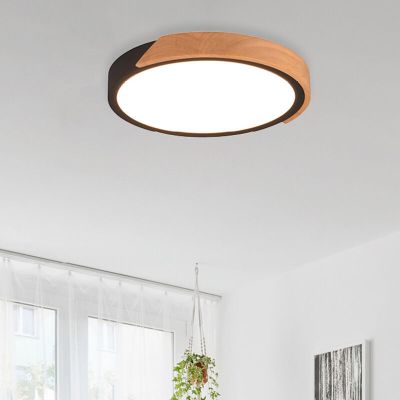 Fekete műanyag plafon lámpa, Nevil, 20 W, 3000 K LED, 3 fokozatban szabályozható