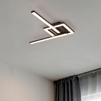 Fekete fém mennyezeti lámpa, Mahad, 17 W, 3000 K LED