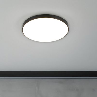 Fekete műanyag plafon lámpa, Sharde, 18 W, 4000 K LED, IP44
