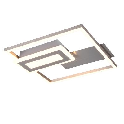 Nikkel fém plafon lámpa, Shun, 22 W, 3000 K LED