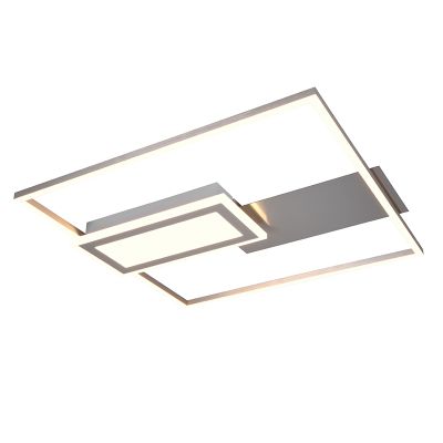Nikkel fém plafon lámpa, Shun, 32 W, melegtől hidegig állítható fehér LED