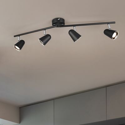 Fekete műanyag mennyezeti spot lámpa, Taj, 3 W, 3000 K LED