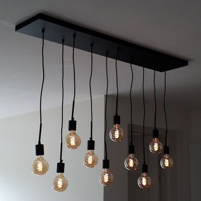 Modern függőlámpa fekete, Bolb