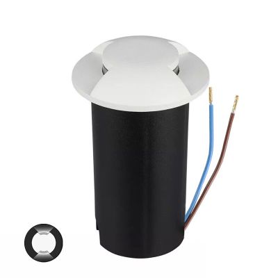 Retro talajba süllyeszthető lámpa fehér, Marcus, 1 W, 3000 K LED, IP67