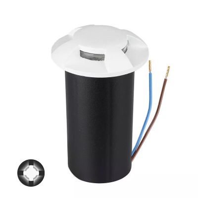 Retro talajba süllyeszthető lámpa fehér, Marcus, 1 W, 3000 K LED, IP67