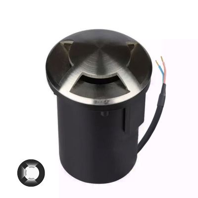 Retro talajba süllyeszthető lámpa ezüst, Marcus, IP67