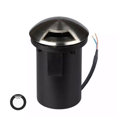 Retro talajba süllyeszthető lámpa ezüst, Marcus, IP67